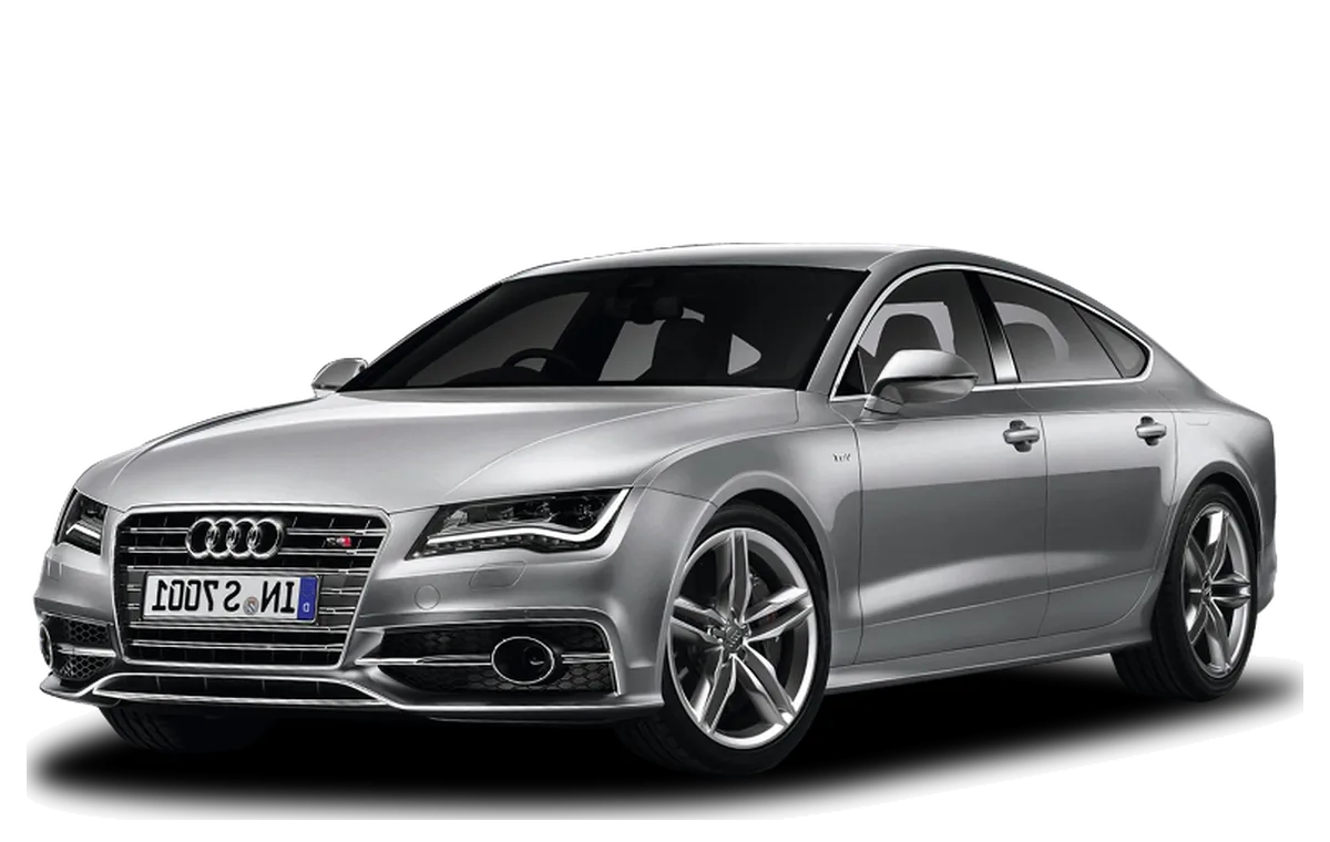 Silver Grey Audi with professional driver