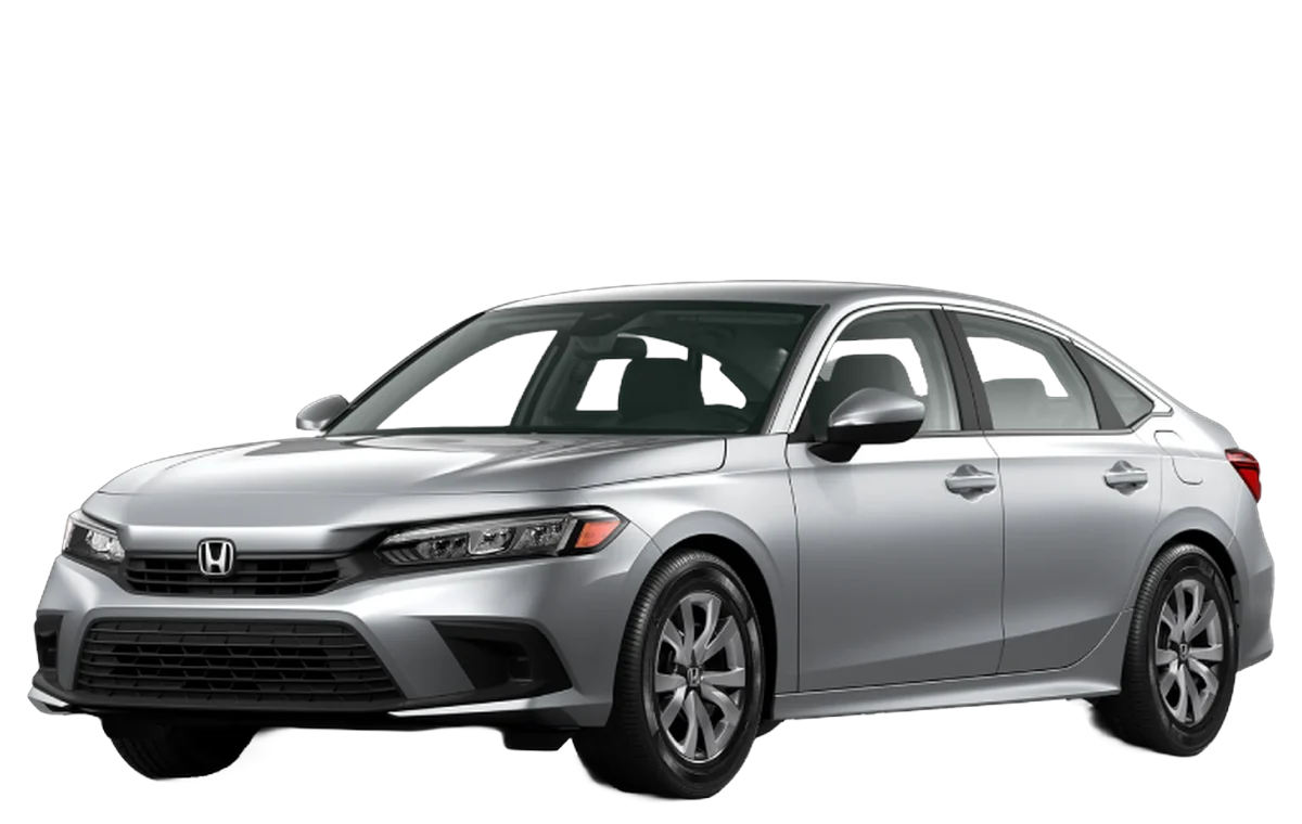 Silver Honda Civic for city transportation