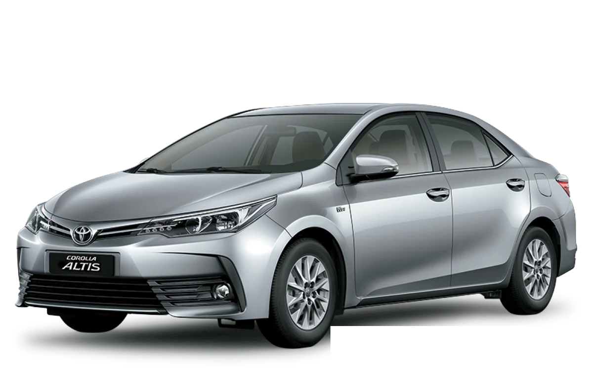 Silver Corolla Altis for business travel