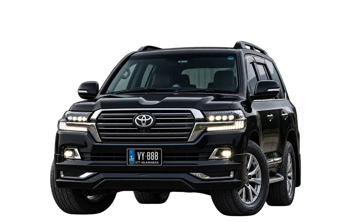 Black Land Cruiser V8 2018 Model with professional driver