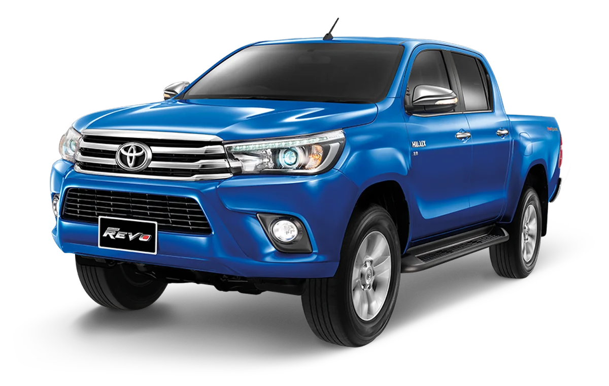 Blue Hilux Revo for private tours